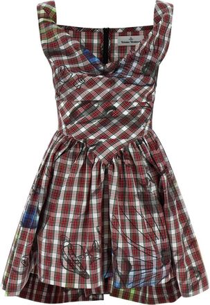 Vivienne Westwood Kleedjes, Dames, Veelkleurig, M, Katoen, Mini Sunday Dress