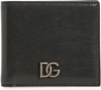 Dolce & Gabbana DG Logo Leather Bifold Wallet in Black at Nordstrom