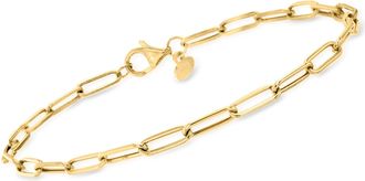 Ross-Simons Italian 18kt Yellow Gold Paper Clip Link Bracelet