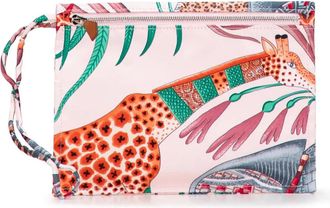 Hermès Pouch La Marche Du Zambeze Silky City in seta 2010-2025 - Rosa