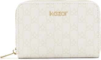 Kazar Gestructureerde kleine portemonnee gemaakt van natuurlijk leer - Dames - Portefeuilles - Wit - ONE Size - Leer - Accessoires