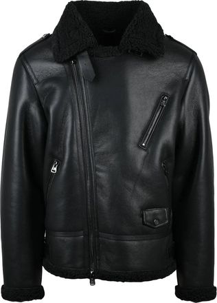 Daniele Alessandrini Eco Biker Jacket With Plush Lining And Zippered Pockets