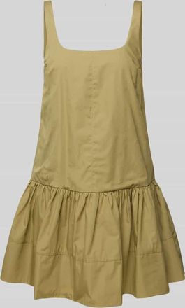 Topshop Minikleid mit Karree-Ausschnitt Modell ASTA in Oliv, Gr&ouml;&szlig;e XL