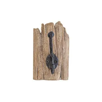 Foreside Home And Garden Rustic Wooden & Metal Wall Hook in Brown at Nordstrom