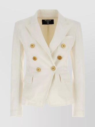 Balmain denim blazer double-breasted tailored fit