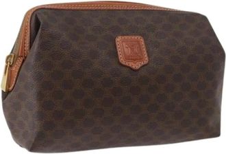 Celine Pre-owned Clutches, female, Brown, Size: ONE SIZE Pre-owned Macadam Canvas Pouch