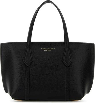 Tory Burch Mini Perry Tote - Dames - Shoppers - Zwart - ONE Size - Katoen - Tassen