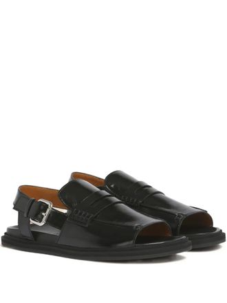 Marni buckle-detail leather sandals - Black