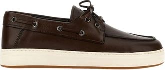 Hogan H668 Barca - Heren - Bootschoenen - Bruin - 40 EU - Leer - Schoenen