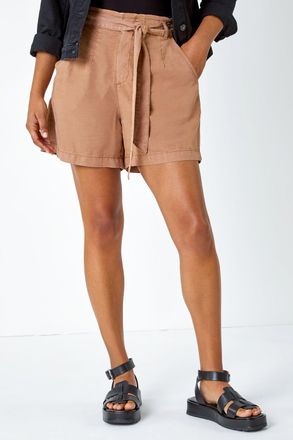 Roman Relaxed Elastic Tie Waist Pocket Shorts