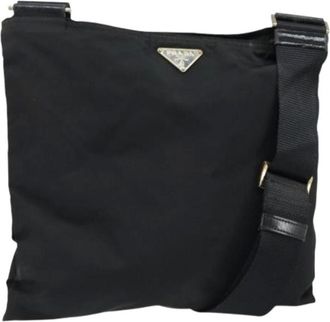 Prada Pre-owned Cross Body Bags, female, Black, Size: ONE SIZE Pre-owned Vintage Nylon Cross Body Bag