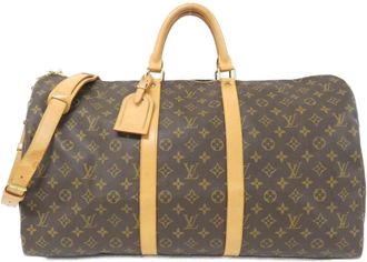 Louis Vuitton Brown Coated Canvas Boston Bag (Pre-Owned)