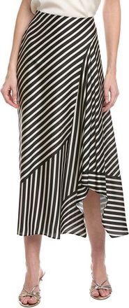 Vince Camuto High Low Asymmetrical Front Midi Skirt