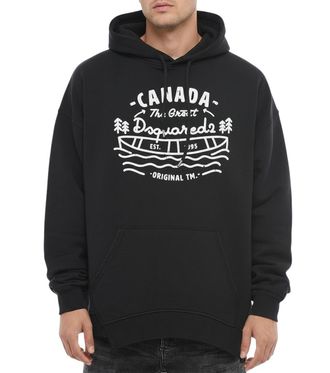Dsquared2 Black Graphic Logo Hoodie