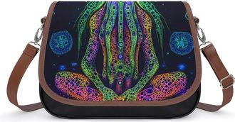 Generic Evil God Glowing Small Womens Crossbody Bags Shoulder Handbag with Adjustable Strap for Travel