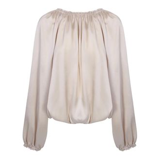 Blanca Vita Blouses, female, Beige, Size: S Womens Clothing Topwear White Ss23