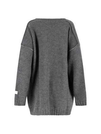 Maison Margiela Wool Blend V-Neck Sweater - Gray