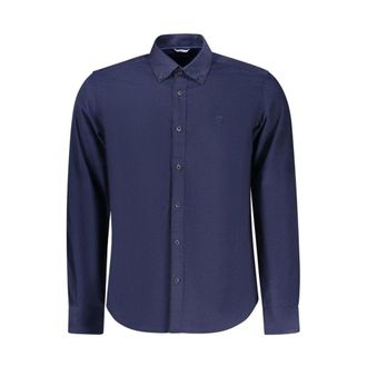 North Sails Katoenen overhemd met knopen - Heren - Casual Overhemden - Blauw - S - Katoen - Overhemden