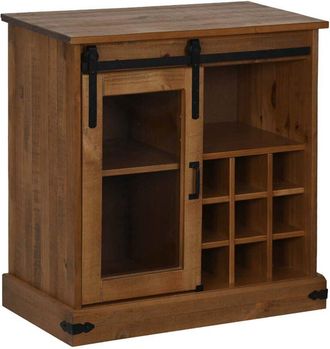 vidaXL Vidaxl - Sideboard halden with Sliding Door 80x40x80 cm Solid Wood