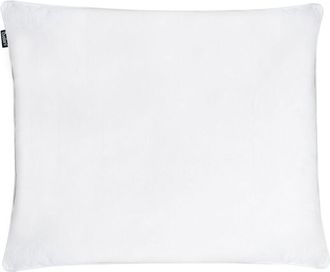 Beliani Almohada De Algod&oacute;n Blanco Plum&oacute;n Plumas De Pato 50 X 60 Cm Alta Medio Suave Descanso Feldberg