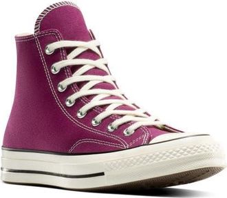 Converse Gender Inclusive Chuck 70 High Top Sneaker in Frozen Acai/Egret/Black at Nordstrom, Size 10 Womens