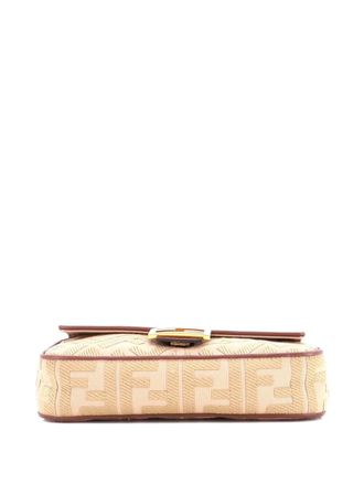 Fendi Baguette NM Bag Zucca Embroidered Canvas Medium shoulder bag - Brown