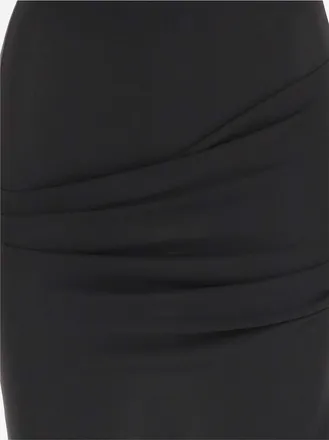 Jacquemus Womens Mini Dress Drapeado Black Viscose