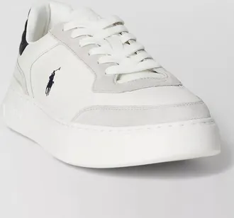 Ralph Lauren leather logo sneakers lace up design