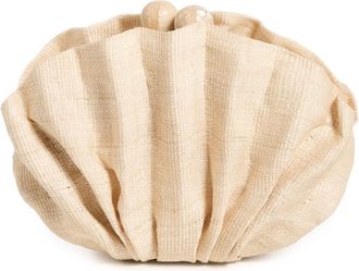 Poolside Womens The Origami Shell Clutch, Sand, One Size