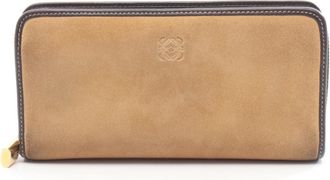 Loewe Brown Leather Long Wallet (Bi-Fold) (Pre-Owned)