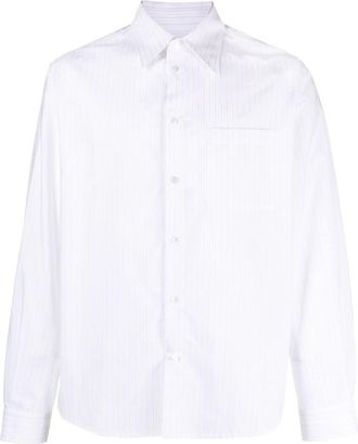 Maison Margiela pinstriped cotton shirt - men - Cotton - 48 - White