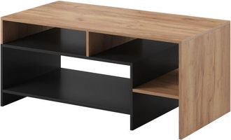 AKL FURNITURE Mesa de centro efecto madera Blanco