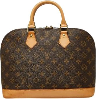 Louis Vuitton Pre-owned Alma Monogram Handbag - Dames - Vintage Handtas - Bruin - ONE Size - Leer - Vintage