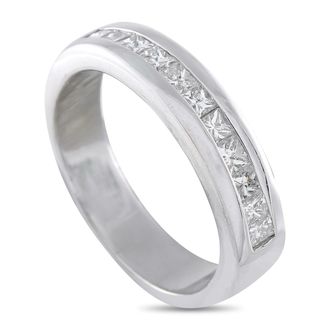 Luxury Bazaar Platinum 1.30ct Diamond Princess-Cut Band Ring MF09-070726