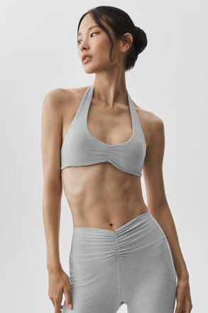 Alo Alosoft Intuition Bra in Vintage Athletic Heather, Size: Medium