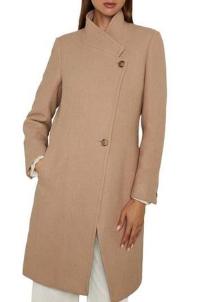 Reiss Maude Double Breasted Wool Blend Coat in Light Camel at Nordstrom Rack, Size 14