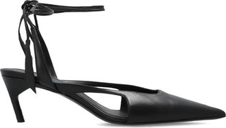 The Attico Schoenen, Dames, Zwart, 38 1/2 EU, Leer, Diane Leren Schoenen