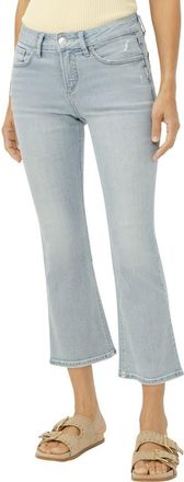 Silver Jeans Co Suki Curvy Raw Hem Kick Flare Jeans in Bass Rock at Nordstrom, Size 25 X 26