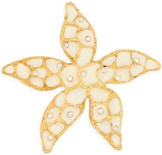 Kenneth Jay Lane Star Brooch in White at Nordstrom Rack