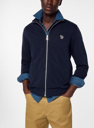 Paul Smith Mens Zebra patch jersey bomber jacket