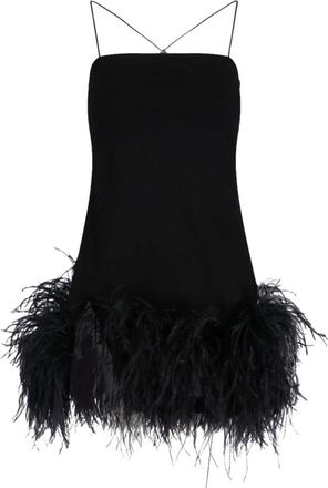 The Attico Fujiko Mini Jurk - Dames - Korte kleedjes - Zwart - S - Rayon - Kleedjes
