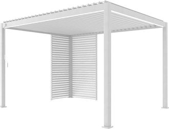 Sweeek P&eacute;rgola bioclim&aacute;tica 3x4m de aluminio + 1 persiana de 1m + 1 persiana