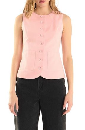 endless rose Sleeveless Linen Blend Top in Pink at Nordstrom, Size Small