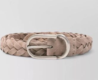 Brunello Cucinelli adjustable braided leather belt