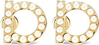 Ferragamo Golden Gancini Stud Earrings