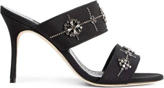 Manolo Blahnik Schoenen, Dames, Zwart, 36 EU, Satijn, Ralota Pump