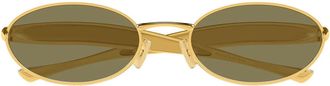 Bottega Veneta Sunglasses Bv1386 S 006 Gold/Green Unisex