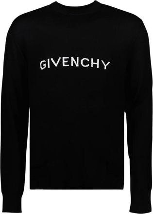 Givenchy Truien & Vesten, Heren, Zwart, L, Logo Trui voor Mannen