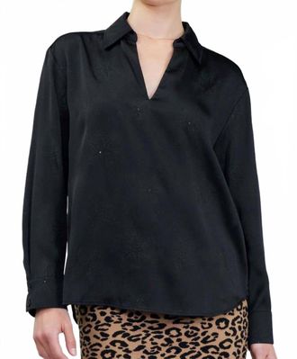 Current Air Decker Starry Night Pullover Blouse In Black