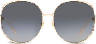 Gucci round-frame sunglasses - women - Metal - 63 - Gold